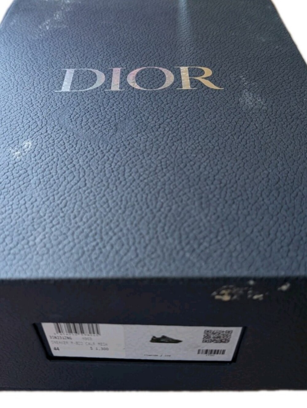 Dior b22 Sneakers Calf Mesh Men Size 44 / US 11 Gray Blue NEW In Box 3SN231ZNG - Picture 7 of 7